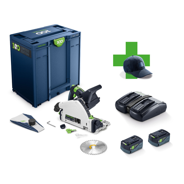 Festool TSC 55 KEBI-Plus/XL 100Y Limited Edition 18V Li-Ion Accu Invalzaag Set (2x 5,0Ah) In Systainer - 160mm afbeelding
