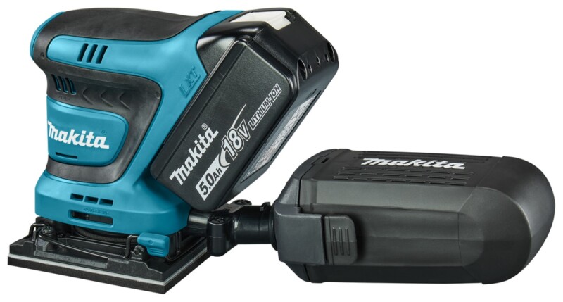 Makita DBO481RTJ LXT 18V Li-ion Accu Vlakschuurmachine Set (2x 5,0Ah) In Mbox - 114x140mm - Detailed view of the product