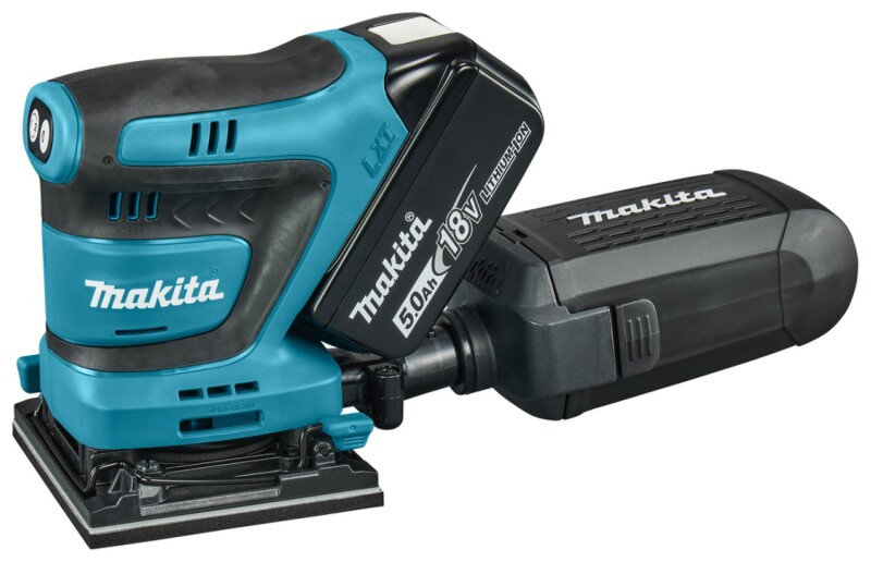 Makita DBO481RTJ LXT 18V Li-ion Accu Vlakschuurmachine Set (2x 5,0Ah) In Mbox - 114x140mm - Detailed view of the product