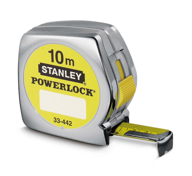 Stanley 1-33-442 Powerlock Classic ABS Rolmaat - 10m X 25mm EAN: 3253561334429