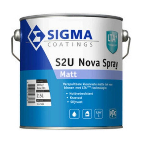 sigma s2u nova spray matt wit 2.5 ltr