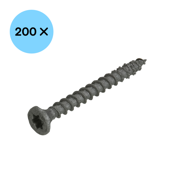 DynaPlus 0281.08.41601 Unischroef - TX25 - 5.0 X 40mm - Platkop - Voldraad - Gecoat (200st) - Detailed view of the product