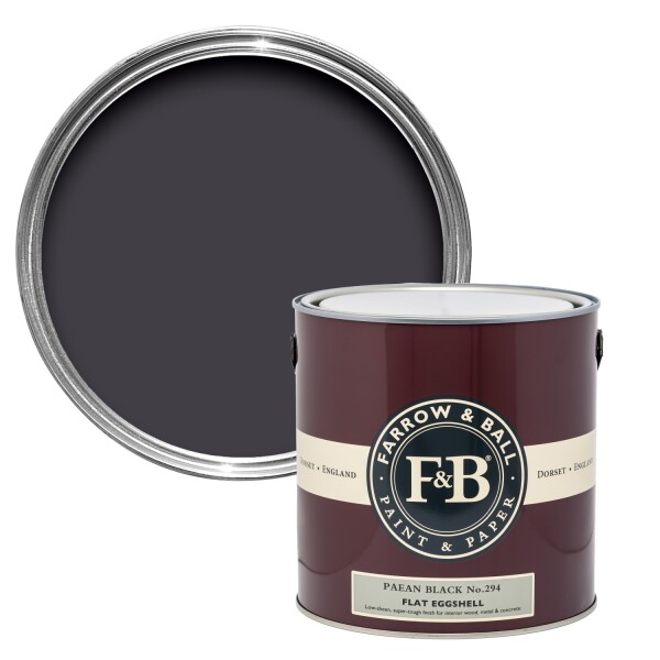 Farrow&Ball Flat Eggshell Paean Black No.294 - 750ml afbeelding