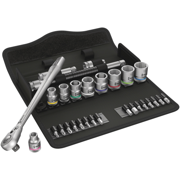 Wera 5004048001 8100 SB 8 Zyklop Metal Doppenset Met Omschakelpal - 3/8''