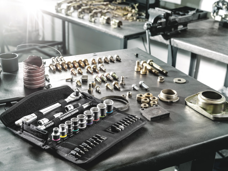 Wera 5004048001 8100 SB 8 Zyklop Metal Doppenset Met Omschakelpal - 3/8'' - Detailed view of the product