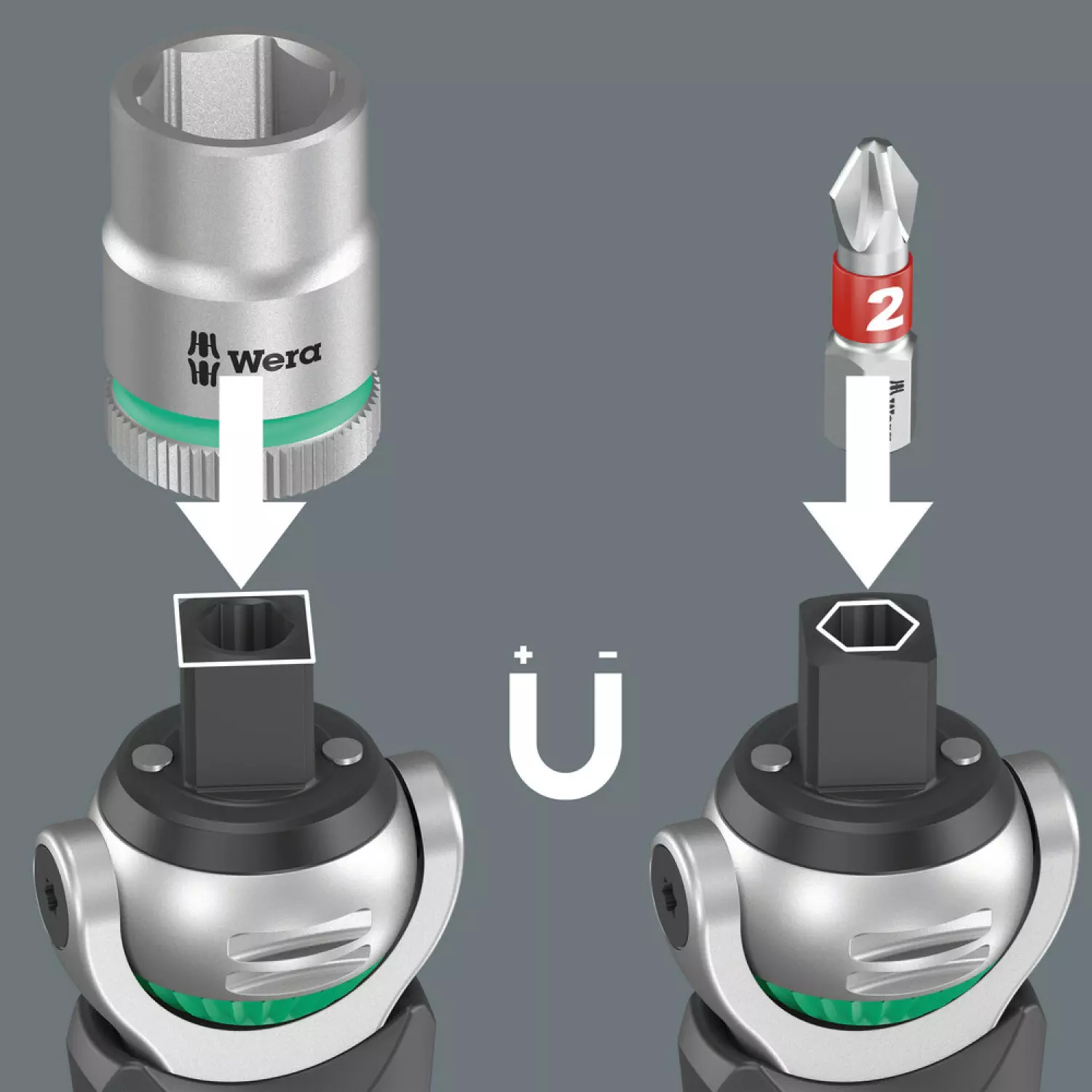 Wera 05004280001 8009 Zyklop Pocket Ratel- En Doppenset - 3/8"+ 1/4" thumbnail 4
