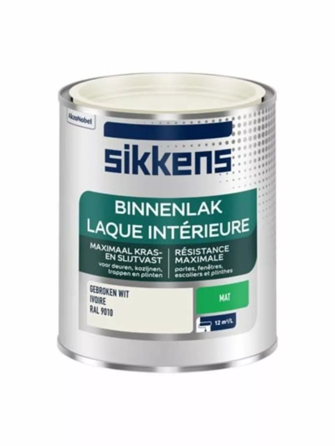 Sikkens Binnenlak Mat - Ral 9010 - 0,75L