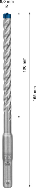 Bosch 2608900167 EXPERT Hamerboor SDS Plus-7X 10st 8x100x165mm - Detailed view of the product