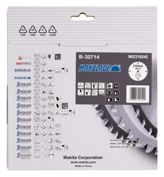 Makita B-32714 Afkortzaagblad Hout - Detailed view of the product