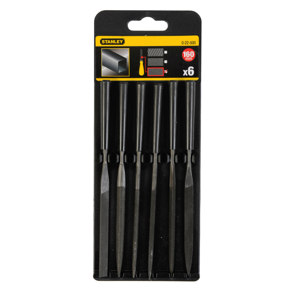 Stanley 0-22-500 6-delige Naaldvijlenset - 150mm - Detailed view of the product