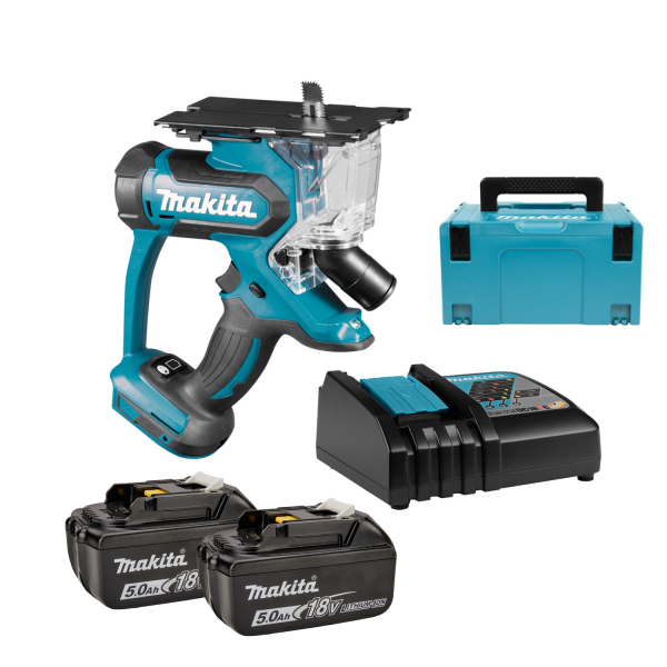 Makita DSD180RTJ 18V Li-ion Accu Gipszaag Set (2x 5.0 Ah) In Mbox - Default image for the product