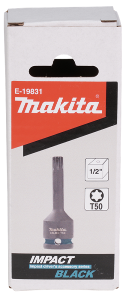 Makita E-19831 Slagschroefbit T50x78mm - Impact Black - 1/2"VK - Detailed view of the product