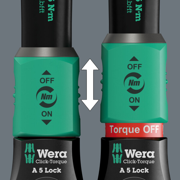 Wera 05075690001 Click-Torque Lock A 5 Draaimomentsleutel Met Omschakelbare Ratel - 2,5-25 Nm - 1/4" - Detailed view of the product