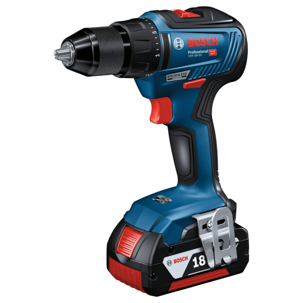 Bosch GSR 18V-55 18V Li-Ion Accu Schroefboormachine Set (2x4.0Ah) In L-Boxx - Detailed view of the product