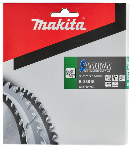 Makita B-33819 Cirkelzaagblad Laminaat - 85 X 15 X 24T - Laminaat - Detailed view of the product