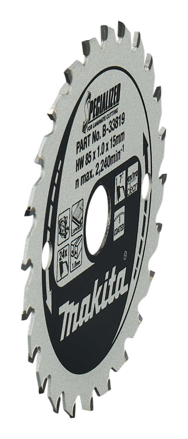 Makita B-33819 Cirkelzaagblad Laminaat - 85 X 15 X 24T - Laminaat thumbnail 2