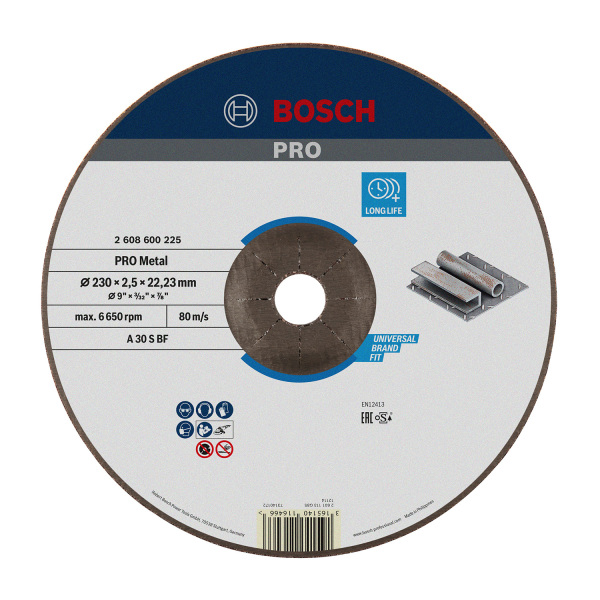 Bosch 2608600225 Expert Doorslijpschijf - 230 X 22,23 X 2,5mm - Metaal - Default image for the product