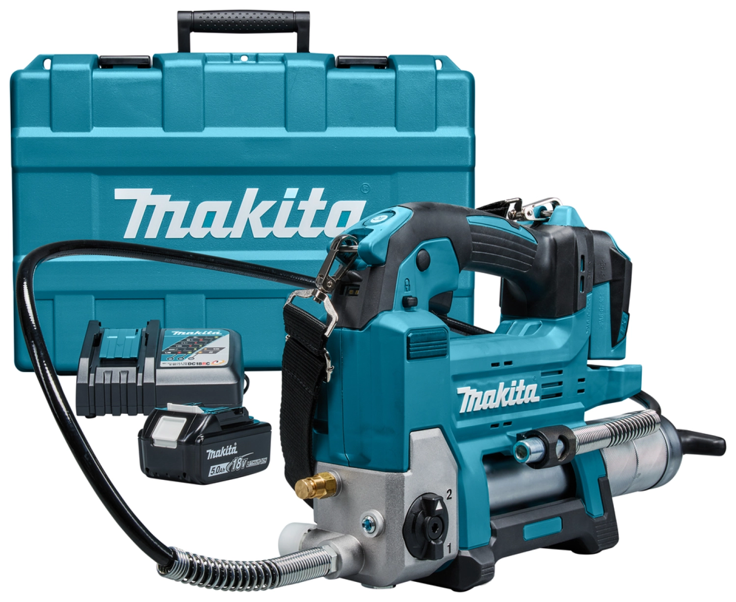 Gereedschapcentrum Makita DGP180RT 18V Li-ion Accu Vetspuit Set (5.0Ah) In Koffer aanbieding