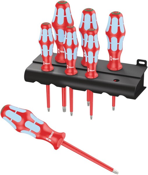 Wera 05022767001 7-delige 3167 I/7 TORX® VDE Schroevendraaierset RVS In Rack - Detailed view of the product