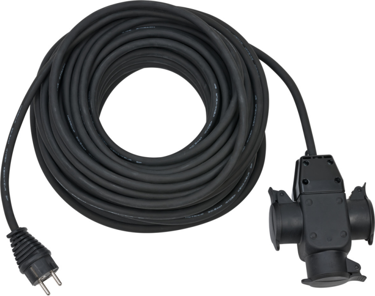 Brennenstuhl 1167820301 Bouwplaatsverlengkabel IP44 - 25m - H07RN-F 3G1,5 - Zwart