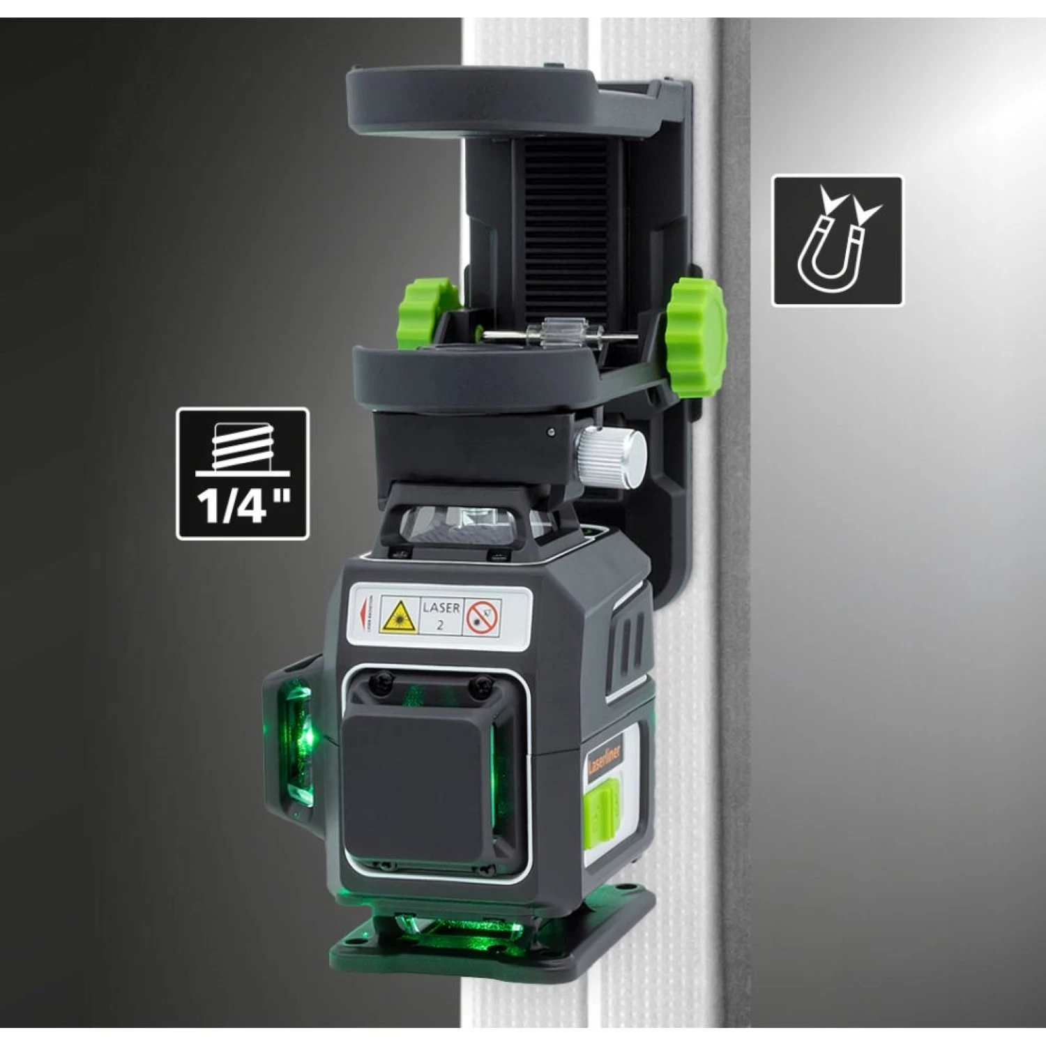 Laserliner PocketPlane-Laser 4G Kruislijnlaser In Koffer - 4 Lijnen - Groen - 30m thumbnail 4