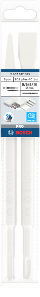 Bosch 2607017585 PRO 6-delige SDS Plus-4C Beitel- En Borenset - Detailed view of the product