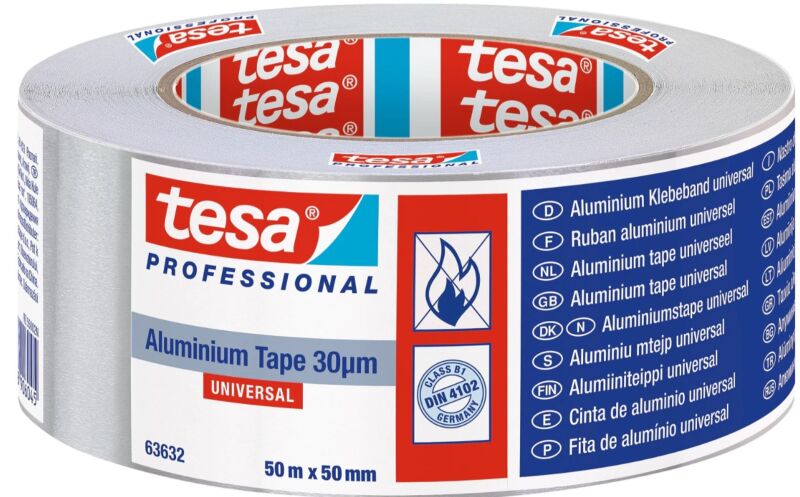 Tesa 63632 Aluminium Tape - 50mm X 50m - Default image for the product