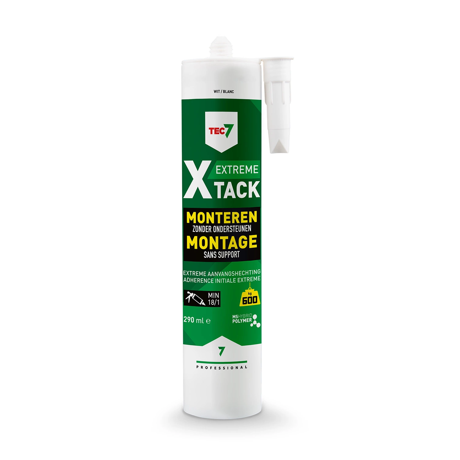 TEC7 X-Tack Montagekit - Wit - Koker - 290ml