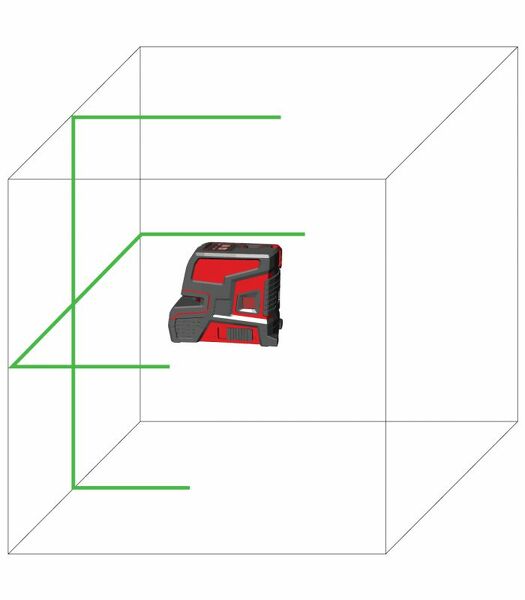 Levelfix CL202G Zelfnivellerende Kruislijnlaser In Tas - Groen - 40m - Detailed view of the product
