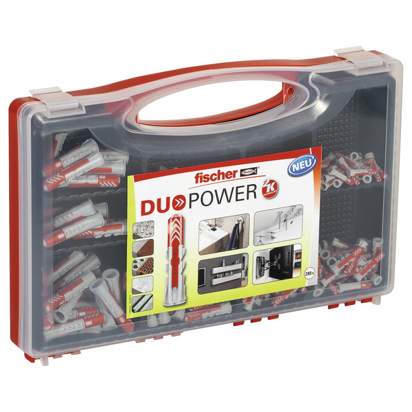 Fischer 535973 280-delige DuoPower Pluggenset In Redbox -Ø5, Ø6, Ø8, Ø10mm
