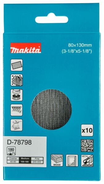 Makita D-78798 Schuurnet - 80x130mm K180 - Detailed view of the product