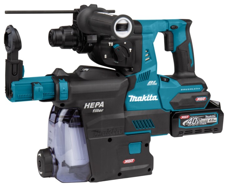 Makita HR003GM202 XGT 40V Max Li-ion Accu Combihamer Set (2x 4,0Ah), Stofafzuiging In Mbox - Koolborstelloos - Detailed view of the product