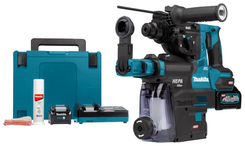 Makita HR003GM202 XGT 40V Max Li-ion Accu Combihamer Set (2x 4,0Ah), Stofafzuiging In Mbox - Koolborstelloos