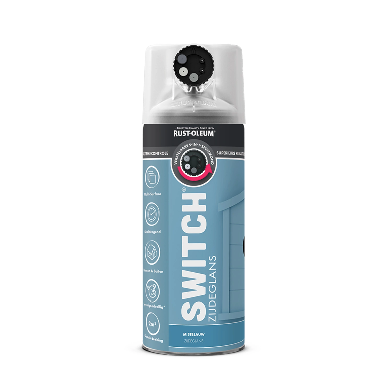 Rust-Oleum Switch Spuitlak - Zijdeglans Mistblauw - 400ml