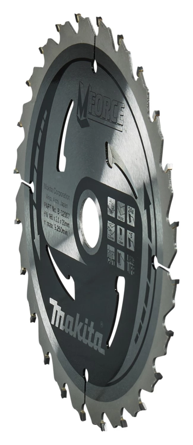 Makita B-32007 Cirkelzaagblad - 165 X 20 X 24T - Hout thumbnail 3