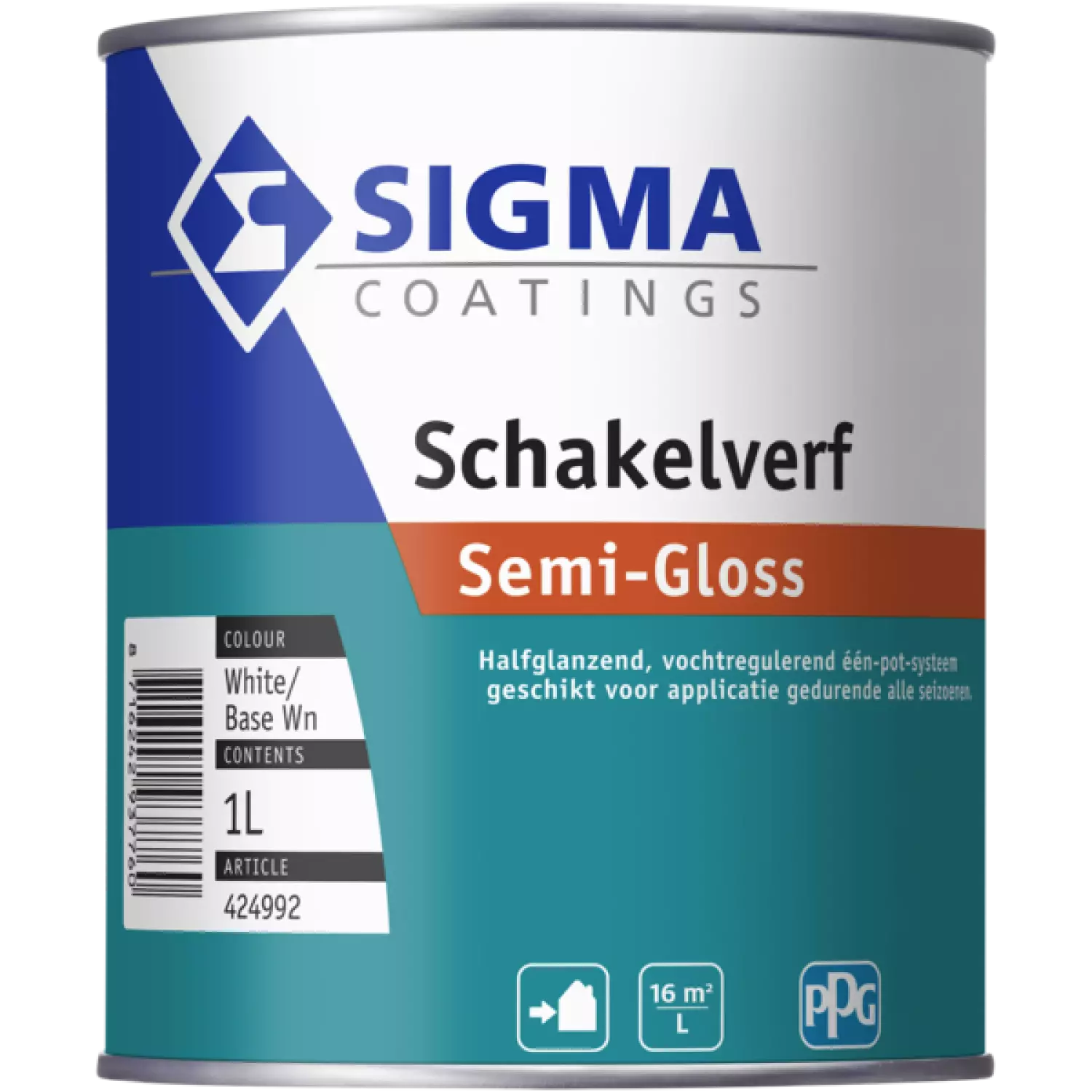 Sigma Schakelverf Semi-Gloss - Op Kleur Gemengd - 1L - Lak