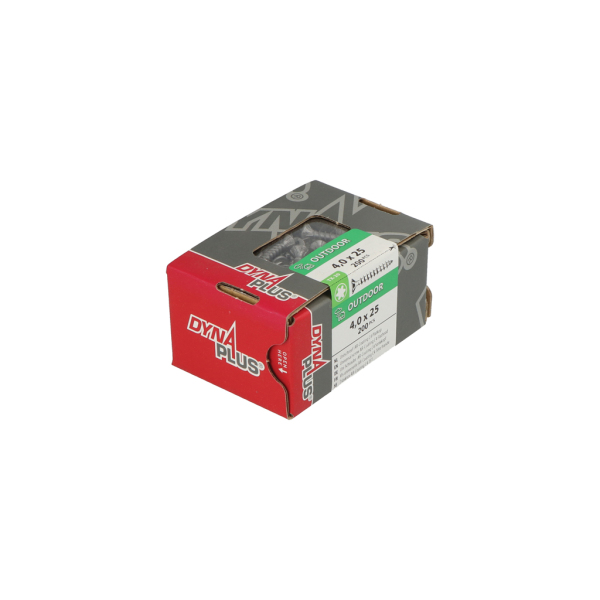 DynaPlus 0281.08.25101 Unischroef - TX20 - 4.0 X 25mm - Platkop - Voldraad - Gecoat (200st) - Detailed view of the product