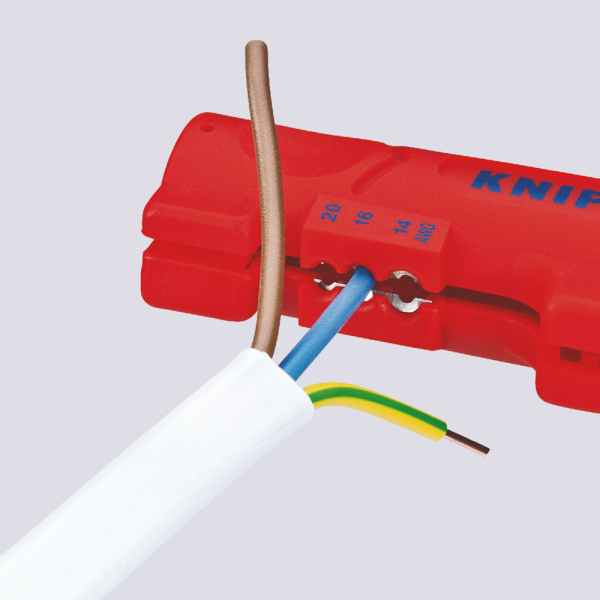 Knipex 16 64 125 SB Ontmantelingsgereedschap Voor Vlakke En Ronde Kabels - 125mm - Detailed view of the product