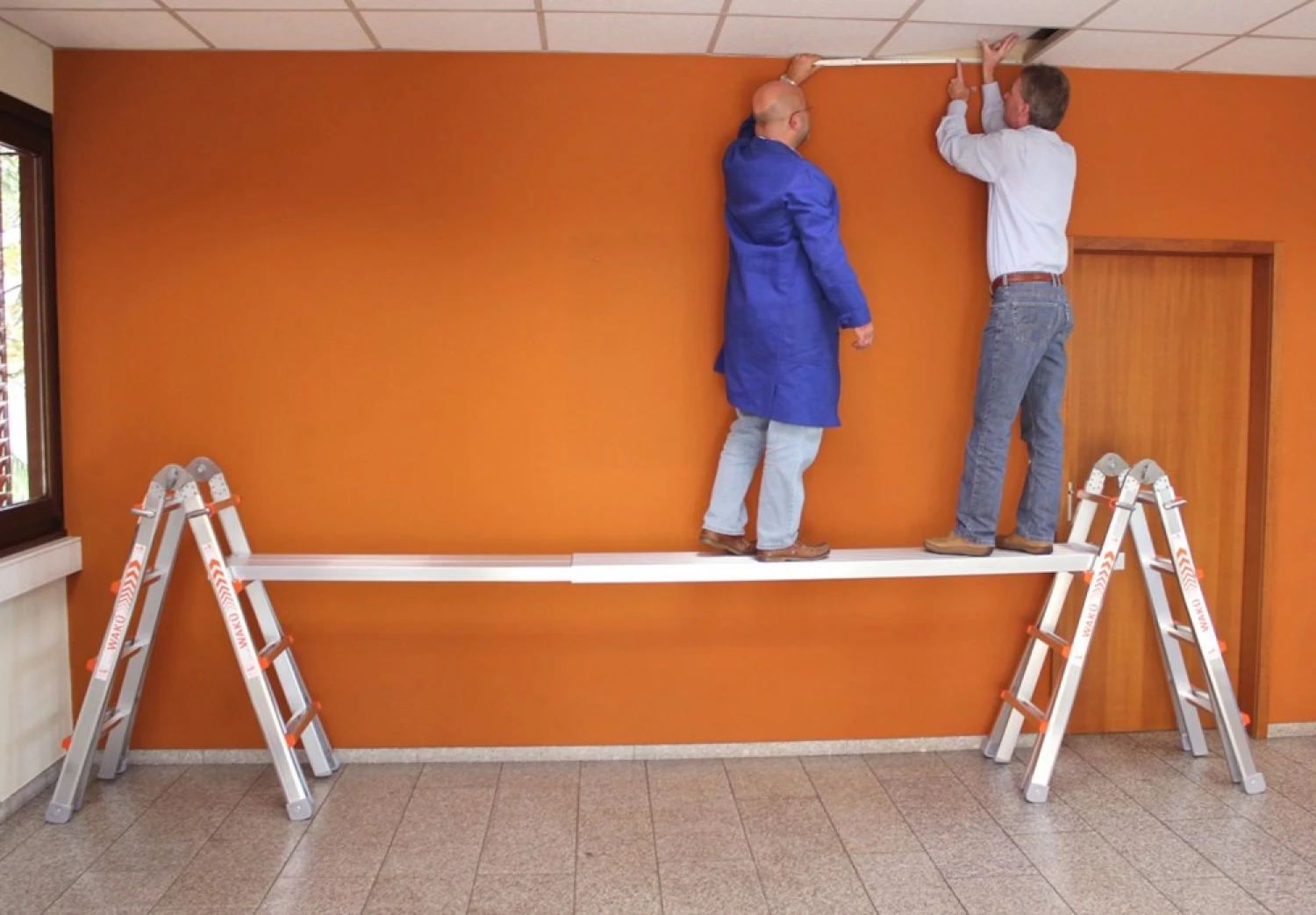 Little Jumbo 1413800123 Waku Telescopische Werkbrug - 28 X 205-350 Cm - Tot 150kg thumbnail 2