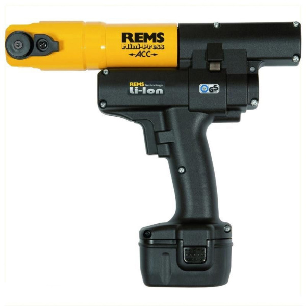 Rems 578X11 14,4V Li-Ion Accu Mini-Press AC Radiaalpers Set (1x 2.5Ah Accu) In Koffer + 3 Bekken Naar Keuze - Detailed view of the product