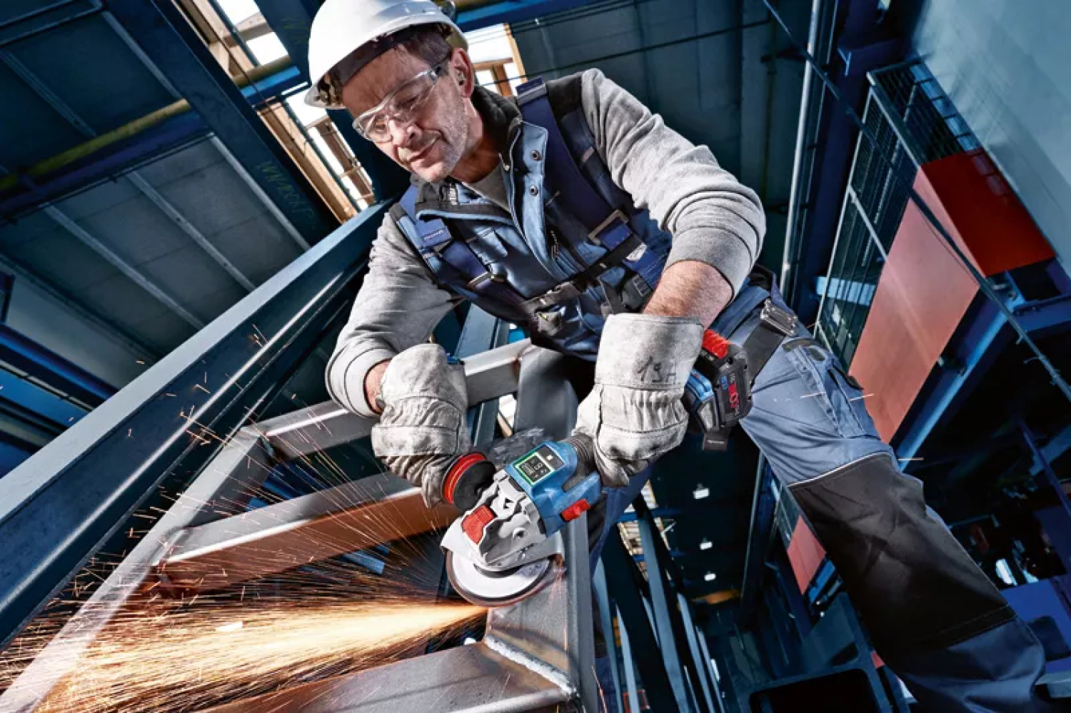 Bosch GWX 18V-15 SC 18V Li-Ion Accu BiTurbo X-LOCK Haakse Slijper Set (2x 8.0Ah Accu) In L-Boxx - 125 Mm - Variabel - Koolborstelloos