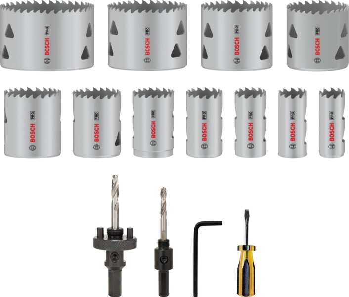 Bosch 2608900525 PRO 17-delige Gatzagenset - Multi Material - 19,22,25,29,35,38,44,51,57,64,76 Mm