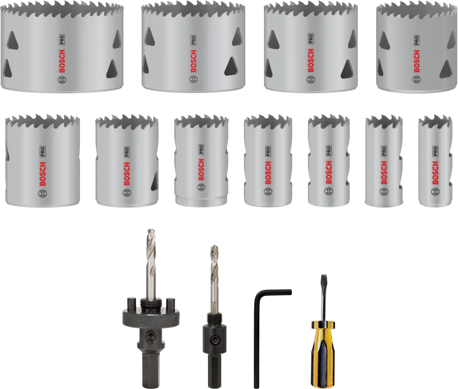 Bosch 2608900525 PRO 17-delige Gatzagenset - Multi Material - 19,22,25,29,35,38,44,51,57,64,76mm
