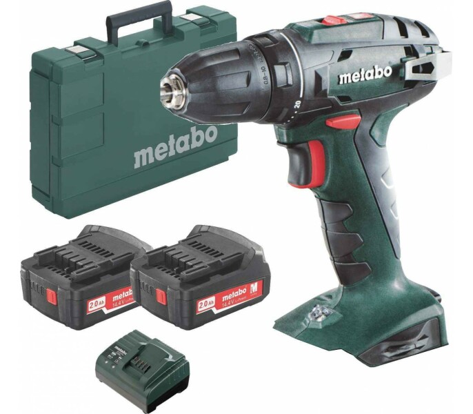 Metabo BS 14,4 - Accuboormachine- 14,4 Volt - incl. 2 li-ion accu-packs (2.0 Ah) en lader in koffer