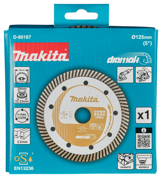 Makita D-80167 Diamantschijf - 125mm - 22,23mm - Detailed view of the product