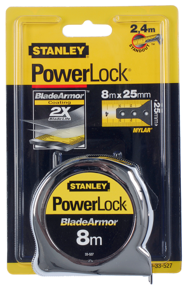 Stanley 0-33-527 Powerlock Blade Armor Rolmaat - 8m X 25mm - Detailed view of the product