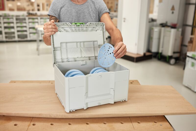 Festool 578192 Schuurmateriaal-Systainer³ Granat SYS-STF D150 GR-Set In Systainer - Detailed view of the product