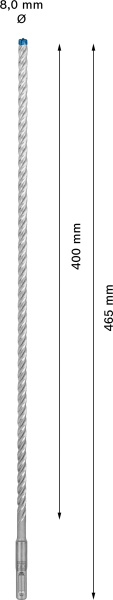 Bosch 2608900093 EXPERT Hamerboor SDS Plus-7X - 8x400x465mm - Detailed view of the product