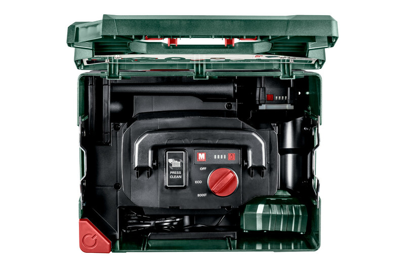 Metabo AS 18 L PC Li-Ion Accu Alleszuiger / Bouwstofzuiger Set (2x 5,2Ah Li-Power Accu) - L-Klasse - 7,5L - Detailed view of the product