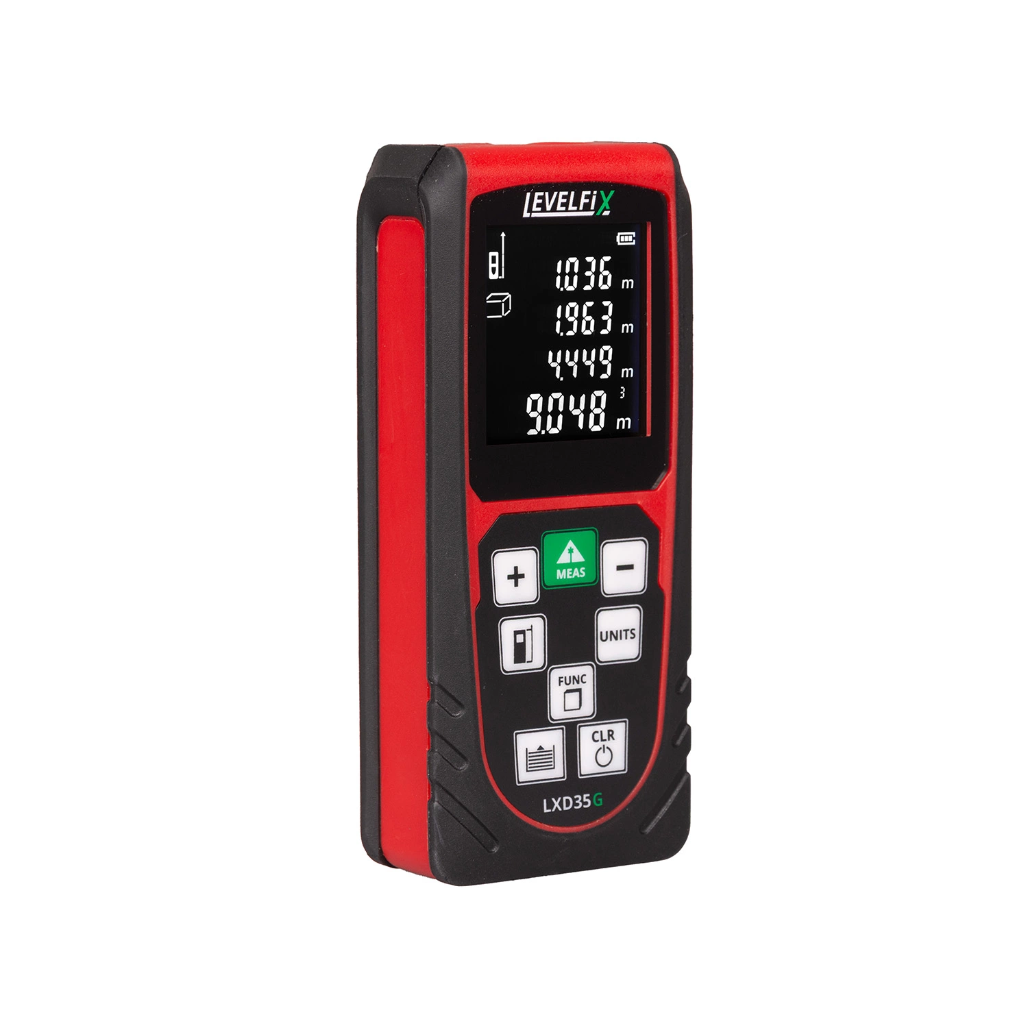 Levelfix LXD35G Afstandsmeter In Tas - 35m - Groen - IP54 afbeelding